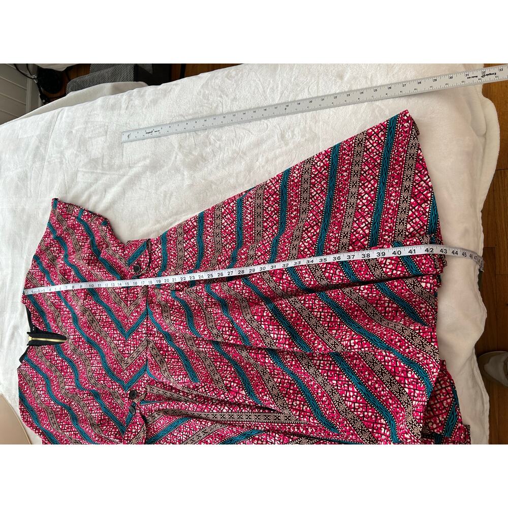 Mae Otti Dress Womens 2XL African Print Knee Length V Neck Back Zip XC Fast Ship - Picture 10 of 12